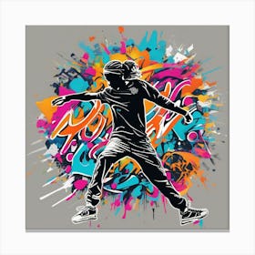 Graffiti Dancer 1 Canvas Print