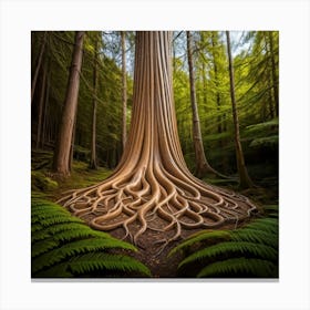 Ferns And Roots Canvas Print