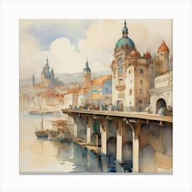 Prague Bridge Canvas Print