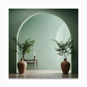 Green Wall Stock Videos & Royalty-Free Footage 3 Canvas Print