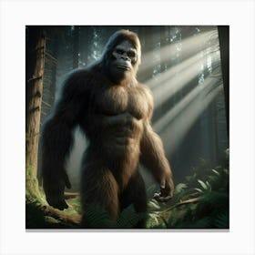 Bigfoot In The Woods Canvas Print