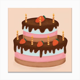 Birthday cake Canvas Print