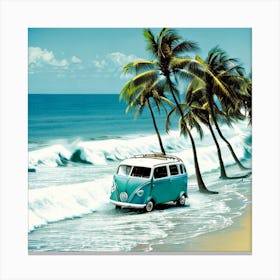 Vw Bus On The Beach3 Canvas Print