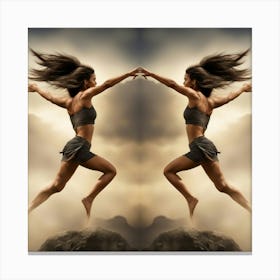 Happy Quantum Leap Jumping Canvas Print