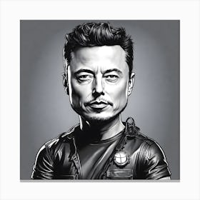 Elon Musk Bobble Head Canvas Print