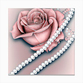 Rose And Pearls Canvas Print