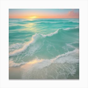 Sunset On The Beach Canvas Print