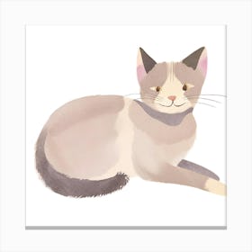 Watercolor Cat Canvas Print