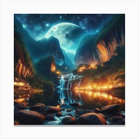 Night In The Mountains 1 Canvas Print