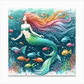Illustration Mermaid 1 Canvas Print
