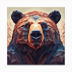 Geometric Art bear Canvas Print