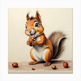 Red Squirrel 6 Canvas Print