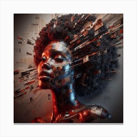 Portrait Of A Black Woman 3 Canvas Print