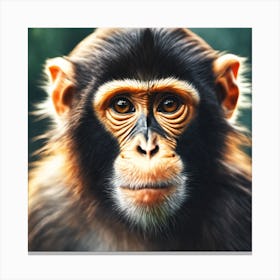 Chimpanzee Portrait 30 Canvas Print