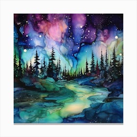 Aurora River Canvas Print