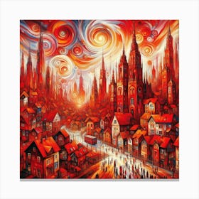 City Of Fire Canvas Print
