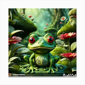 Frog In The Forest Canvas Print