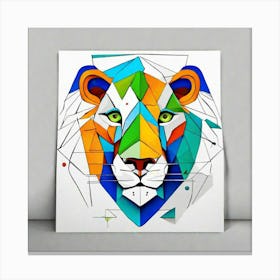 Geometric Lion Canvas Print