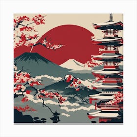 Japanese Pagoda Canvas Print