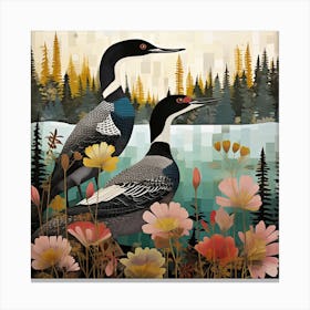 Bird In Nature Common Loon 2 Canvas Print