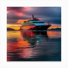 Sunset Cruise Ship 1 Canvas Print
