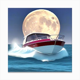Boat In The Sea 1 Canvas Print