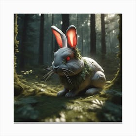 Rabbit In The Forest 76 Canvas Print