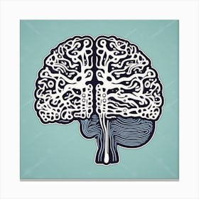 Human Brain Illustration 2 Canvas Print