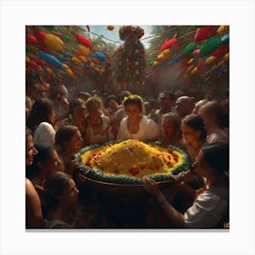 Colombian Festivities Perfect Composition Beautiful Detailed Intricate Insanely Detailed Octane Re (5) Canvas Print