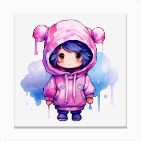 Kawaii Character Canvas Print