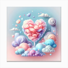 Pink Heart Day Canvas Print