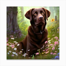 Chocolate Labrador Canvas Print