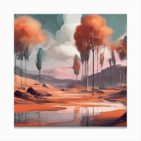 Abstract Landscape Art Prints and Posters Canvas Print