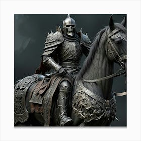 Knight On A Horse Canvas Print