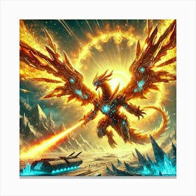 A Futuristic Sci Fi Depiction Of The Solaris Wyrm Canvas Print