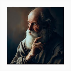 Portrait Of An Old Man Canvas Print