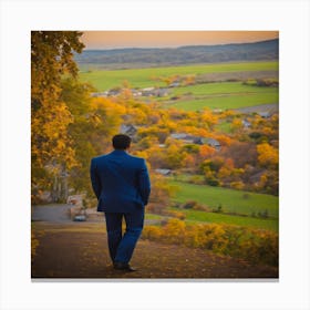 Man In Blue Suit Canvas Print