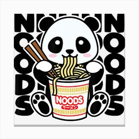 Trending Kawaii Instant Noodles Cute Anime Panda Canvas Print