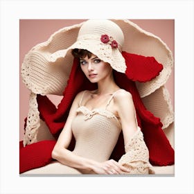 Girl In A Hat Canvas Print