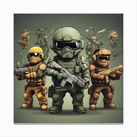 Scouts And Soldiers Canvas Print