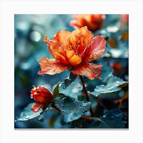 Watercolor Abstract Botanical Landscape Studio Photography Complex Details High Detail Canvas Print