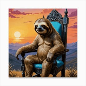 Sloth King Canvas Print