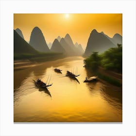 YELLOW RIVER Canvas Print