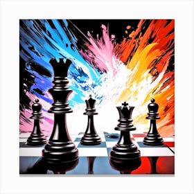 Chess Pieces 3 Canvas Print