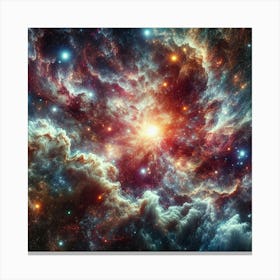 A mesmerizing and otherworldly galaxy filled with stars and nebulas.1 Canvas Print