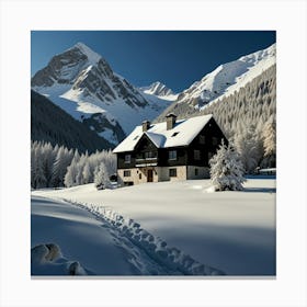 House In The Mountains Canvas Print