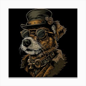 Steampunk Dog 12 Canvas Print