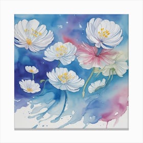 White Flowers Canvas Print