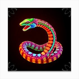 Snake In The Dark Canvas Print