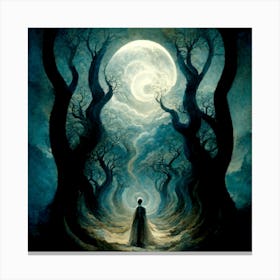 Woman In The Forest Canvas Print